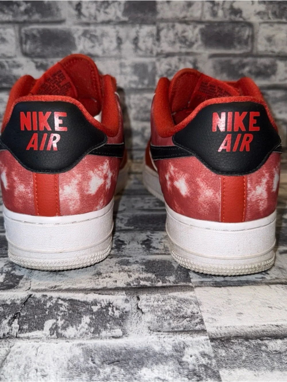 Used Nike Air Force 1 Low ID Nike By You Team Red DN4164-991 Size 11 - Picture 7 of 12